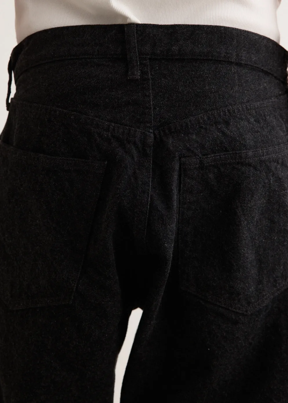 5P Zipper Front Denim Pants