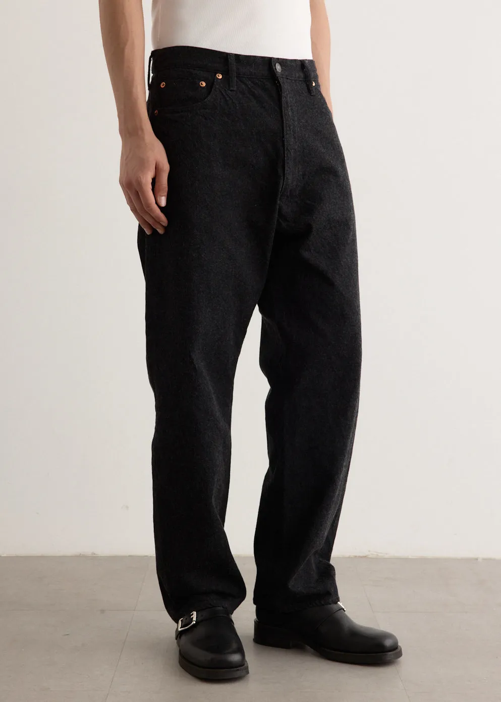 5P Zipper Front Denim Pants
