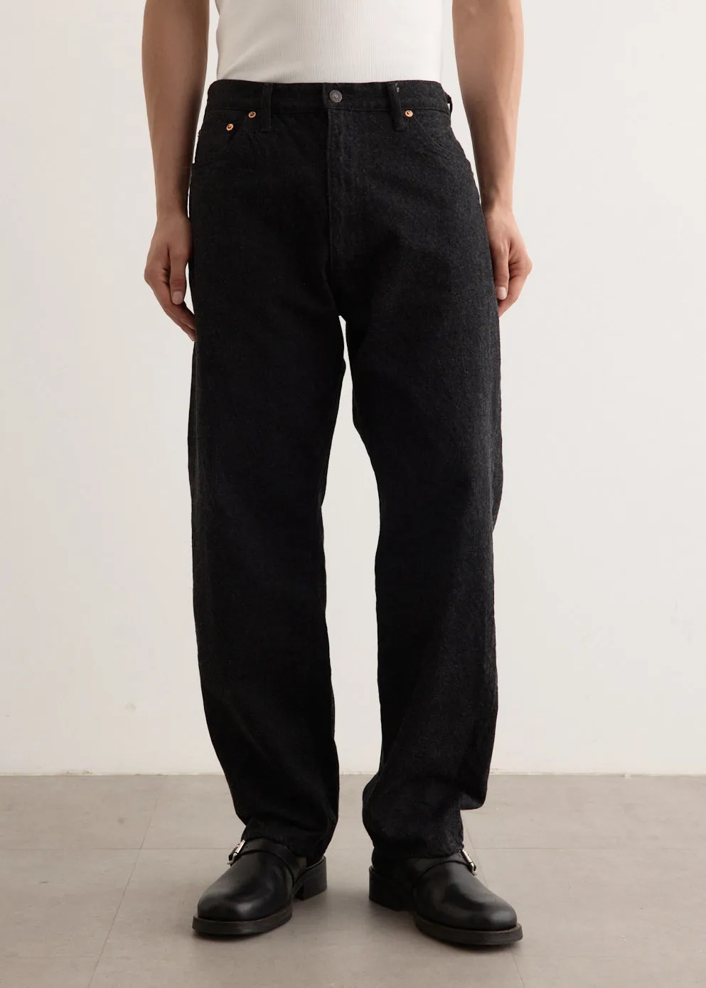 5P Zipper Front Denim Pants