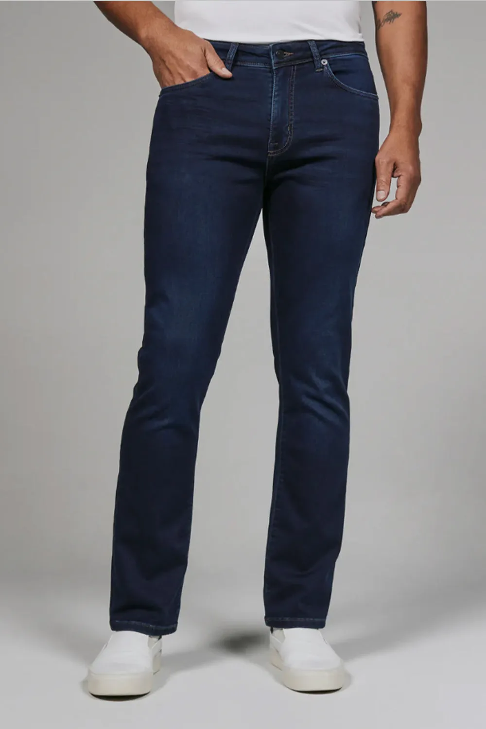 7Diamonds Generation Athletic Fit Denim Jeans for Men in Dark Wash | STP-1294-OCEAN