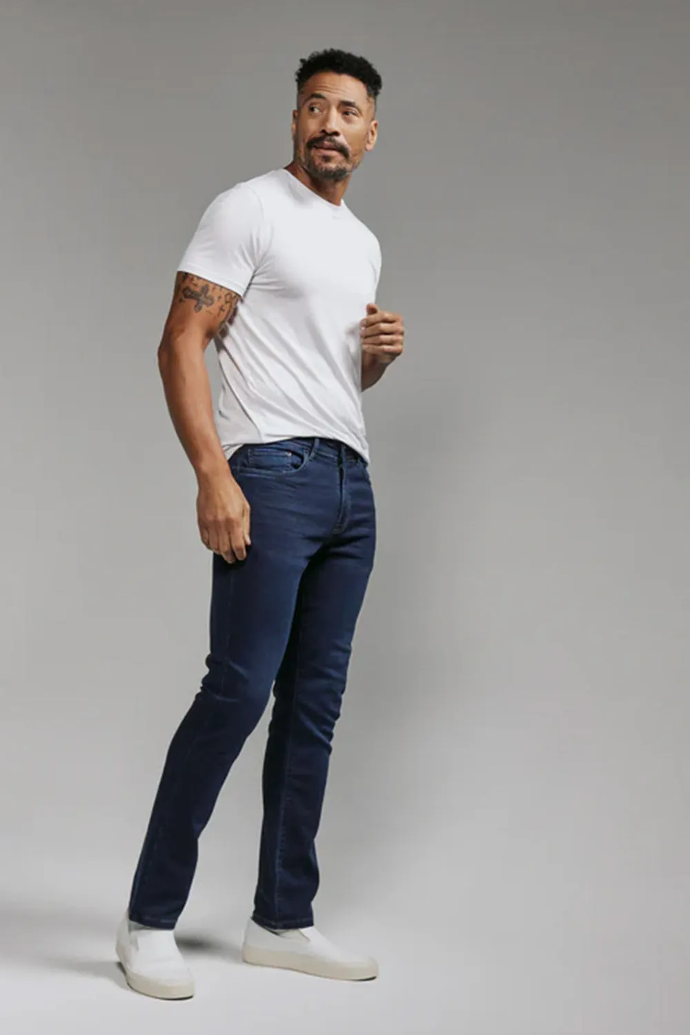7Diamonds Generation Athletic Fit Denim Jeans for Men in Dark Wash | STP-1294-OCEAN