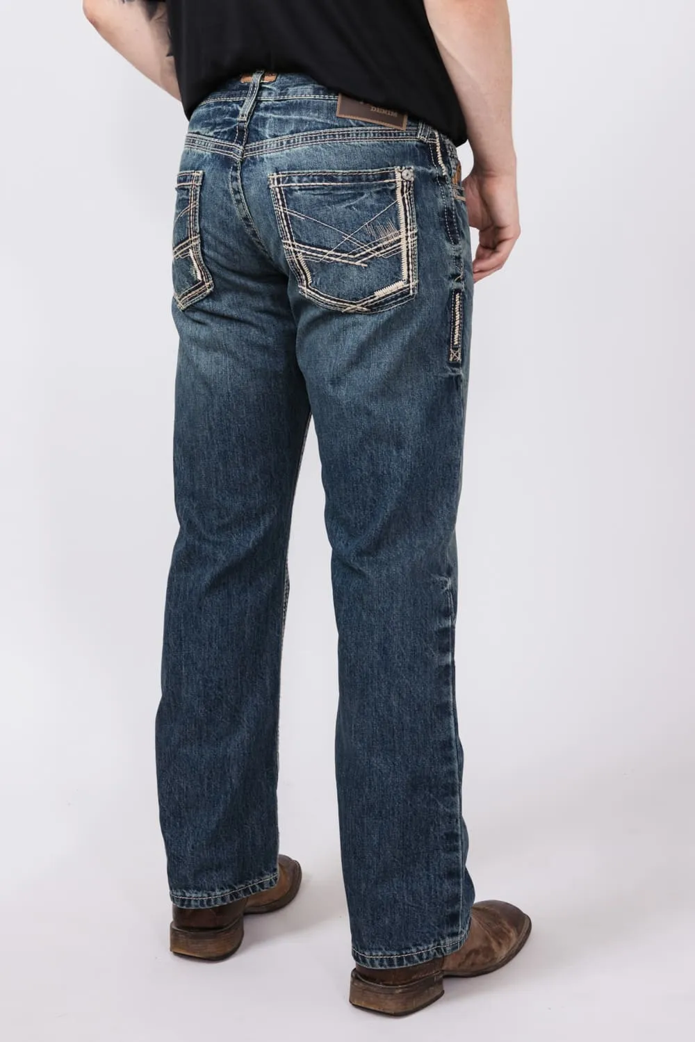 Ariat Straight Fit Jeans for Men | 10012703-GAMBLER 18.5" LEG