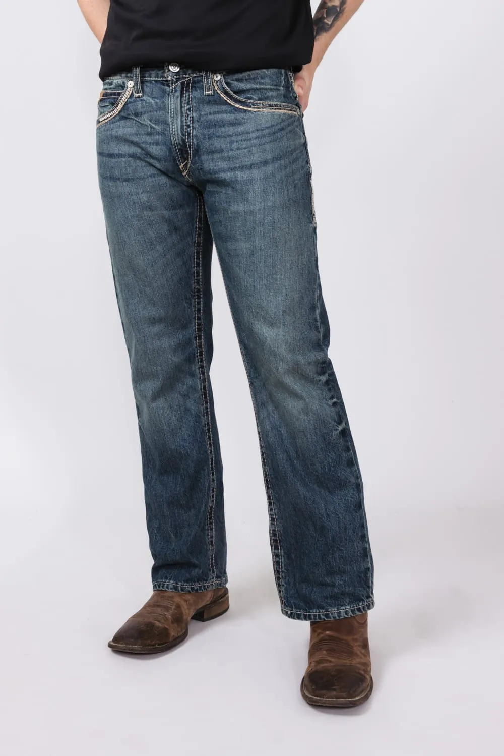 Ariat Straight Fit Jeans for Men | 10012703-GAMBLER 18.5" LEG
