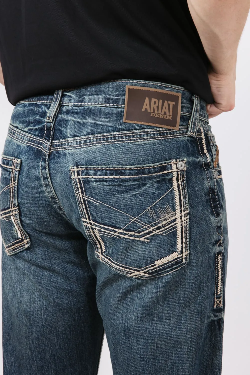 Ariat Straight Fit Jeans for Men | 10012703-GAMBLER 18.5" LEG