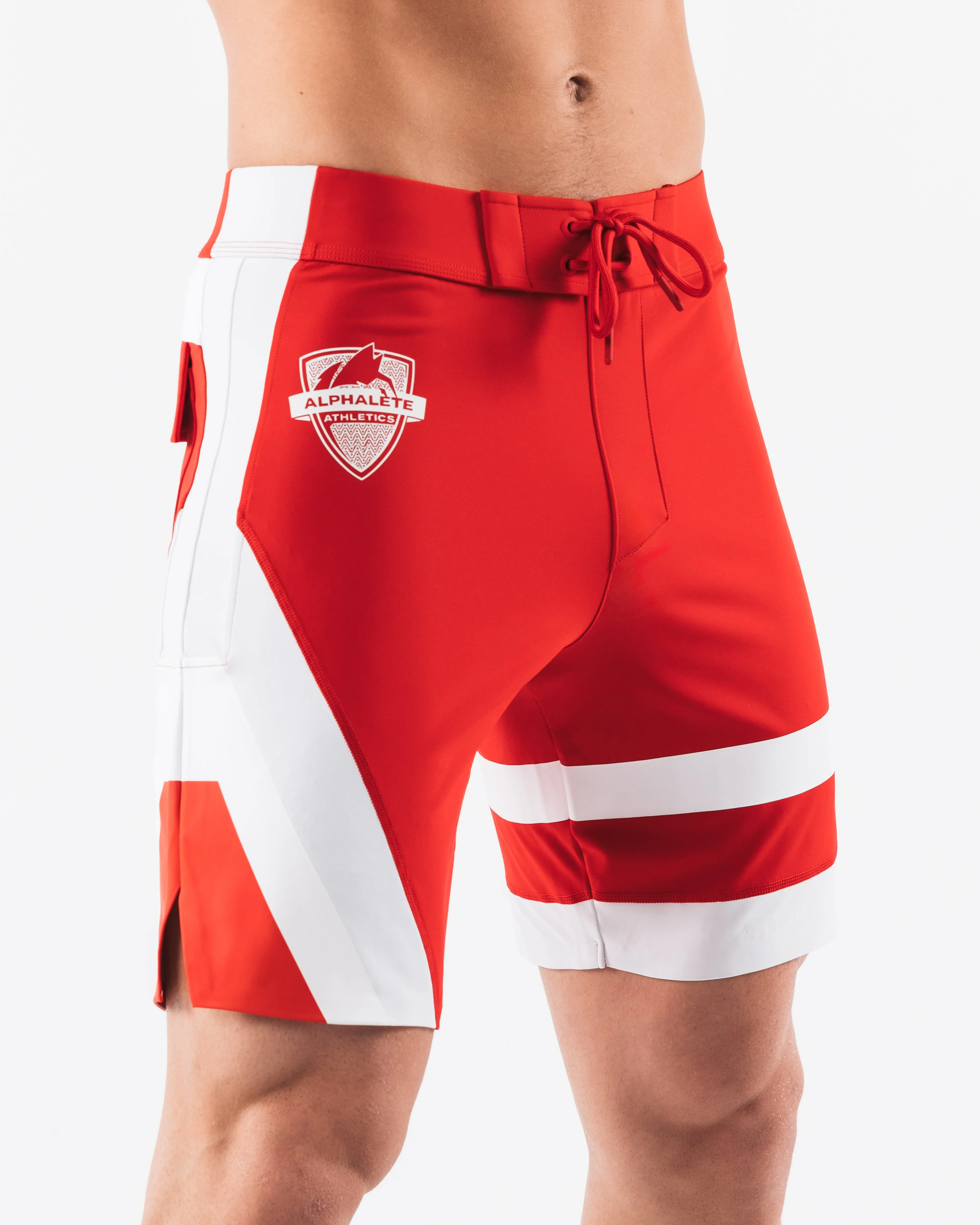 Aztec Boardshort - Crimson Coin