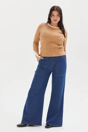 Chapman High Rise Wide Leg Carpenter Indigo Rinse