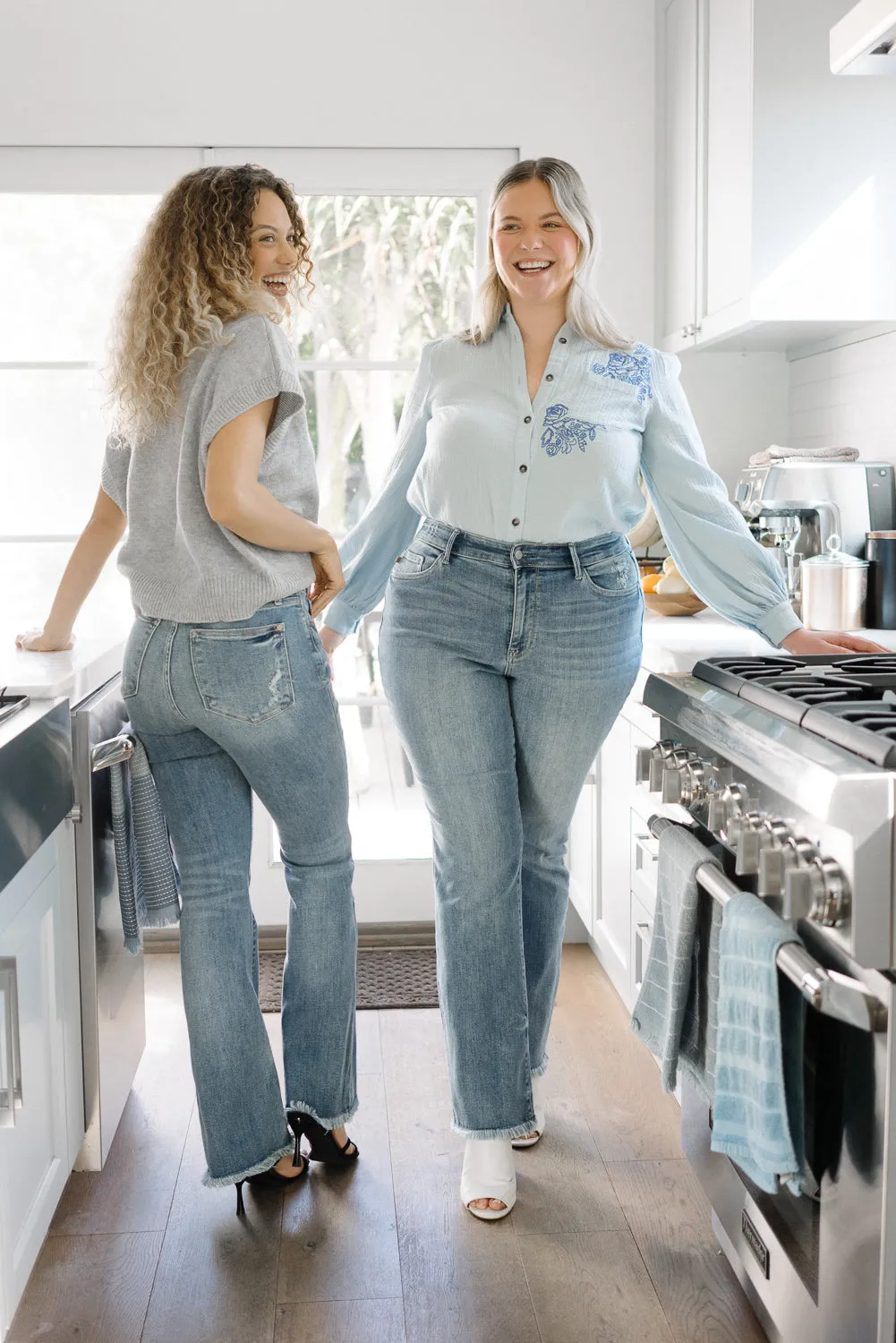 Dana High Rise Bootcut with Fray Hem - PLUS