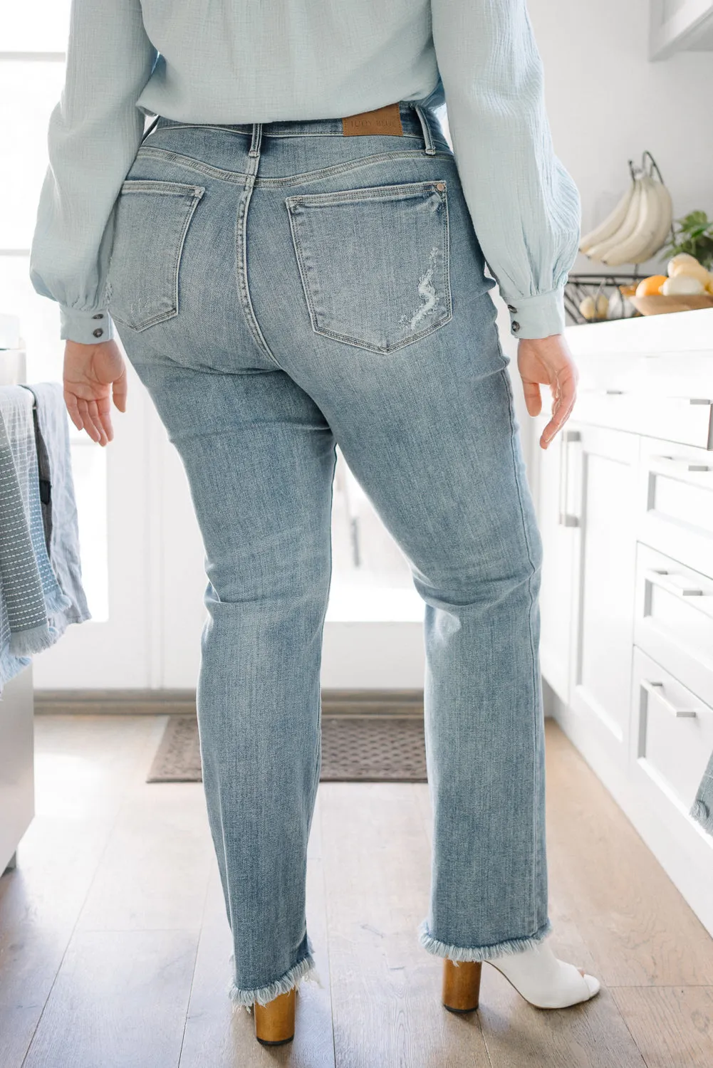 Dana High Rise Bootcut with Fray Hem - PLUS