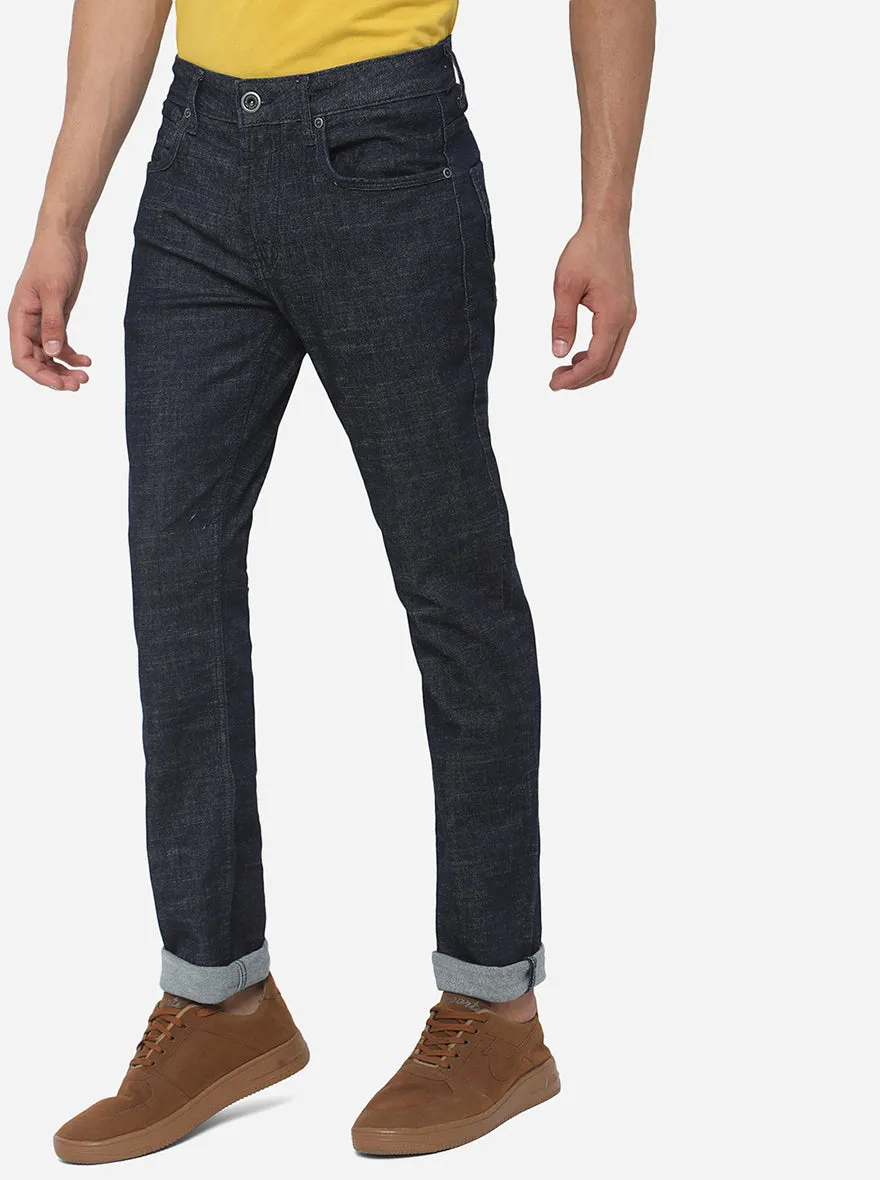Dark Blue Washed Slim Fit Jeans | JadeBlue