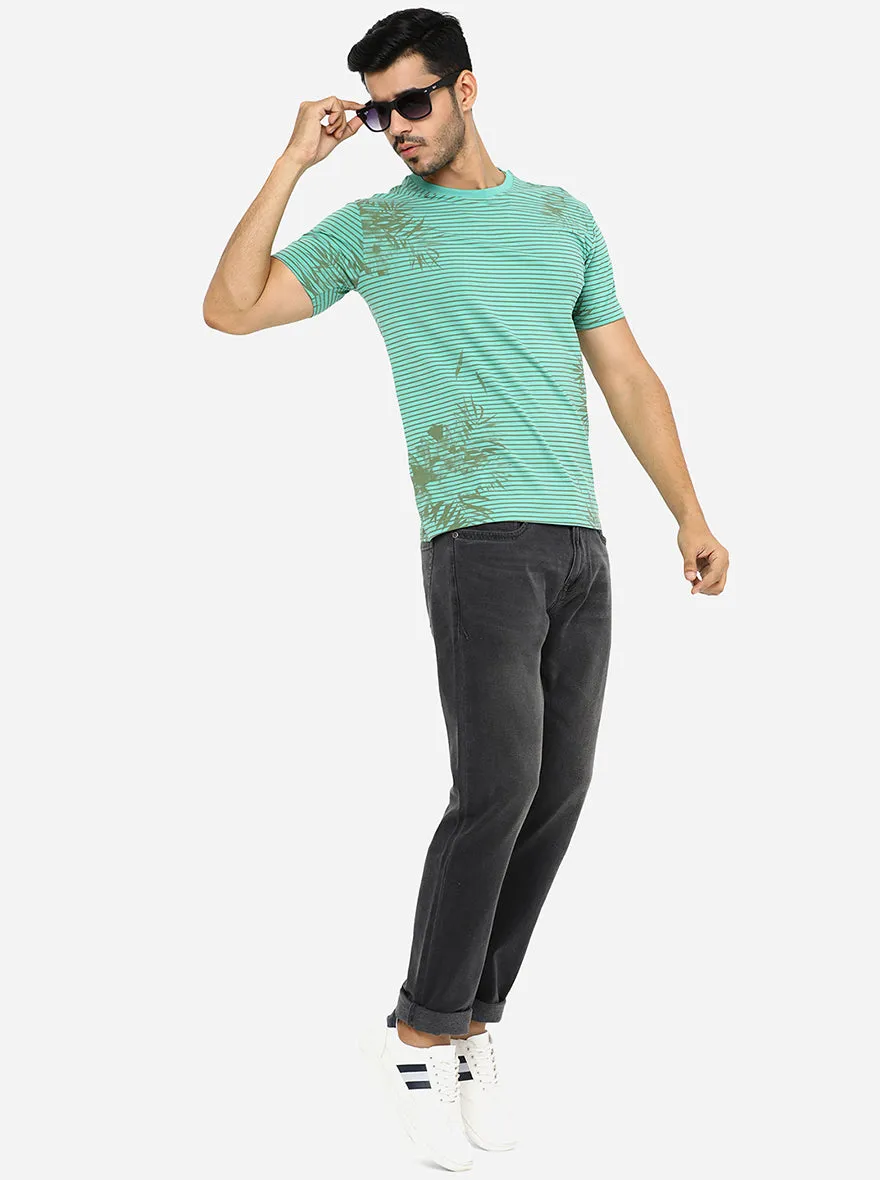 Dark Grey Washed Straight Fit Jeans | JadeBlue