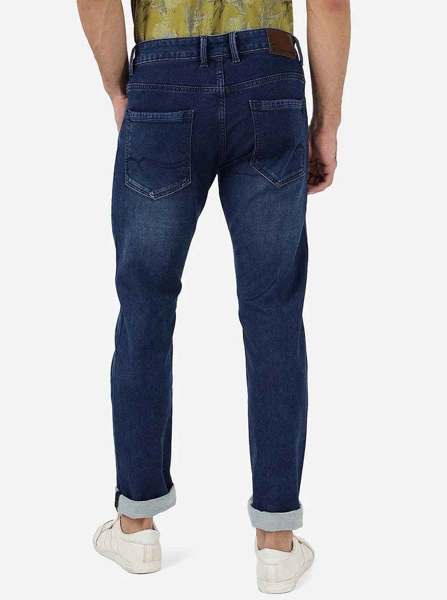 Denim Blue Washed Narrow Fit Jeans | Greenfibre