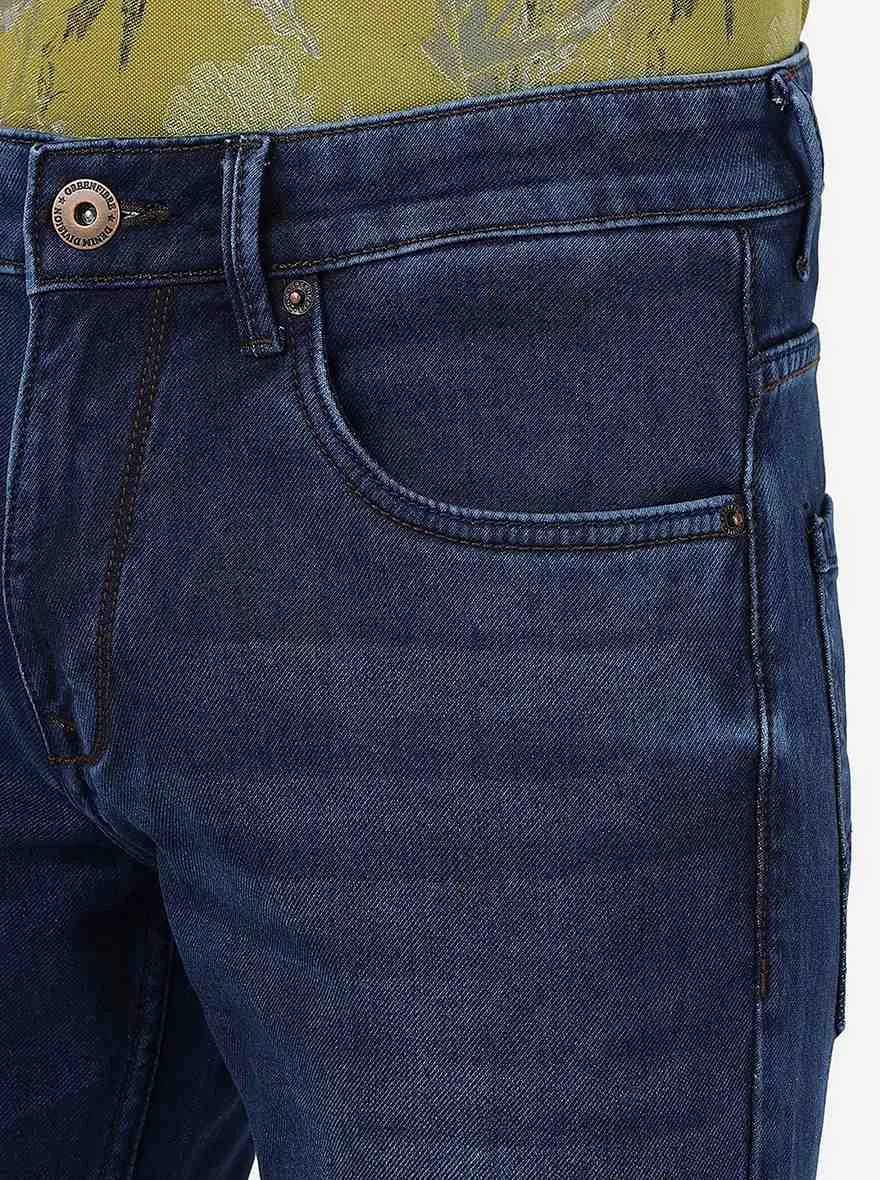 Denim Blue Washed Narrow Fit Jeans | Greenfibre