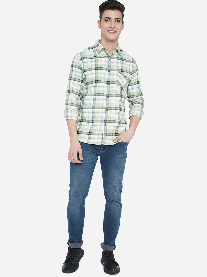 Denim Blue Washed Slim Fit Jeans | JadeBlue