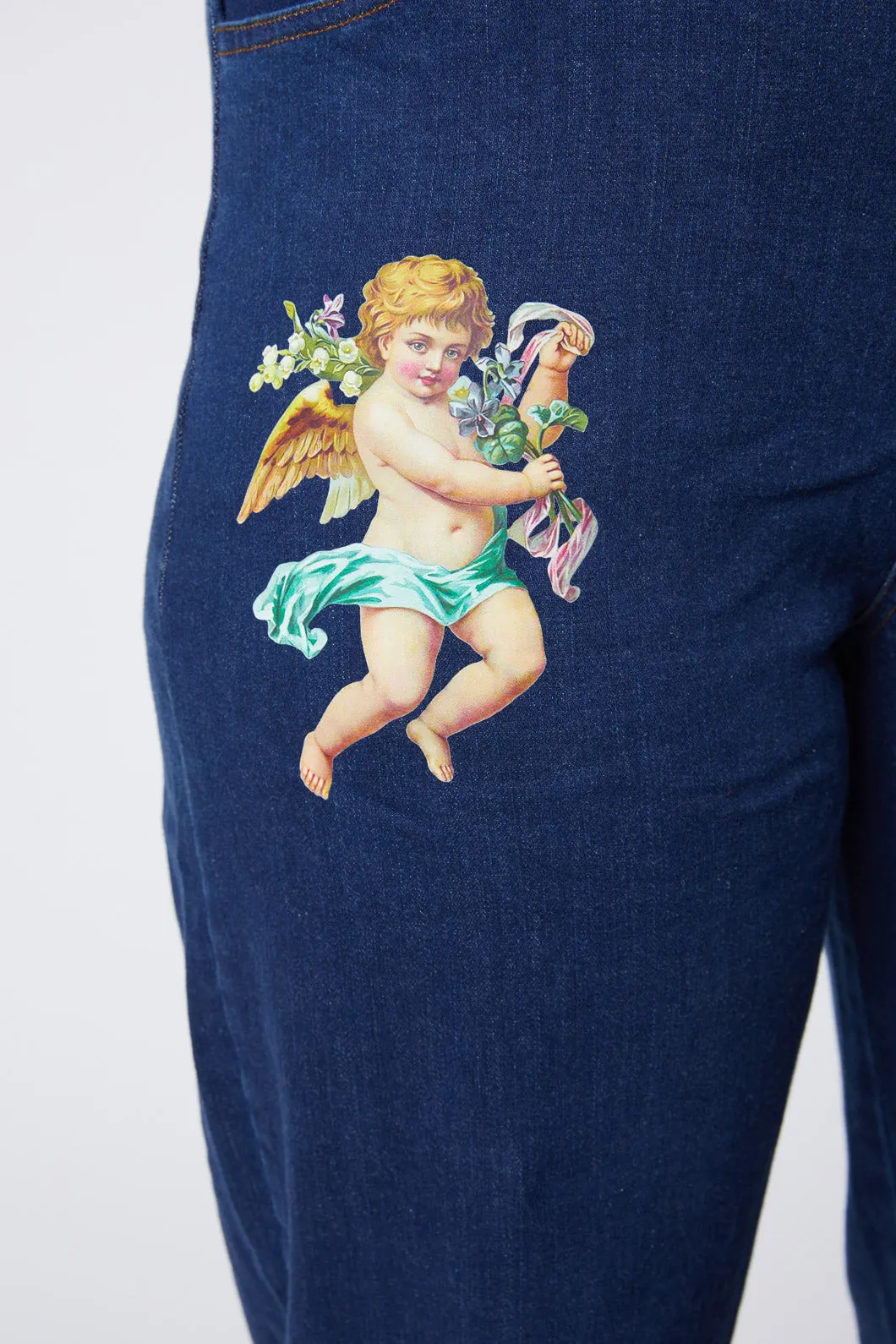Denim Cherub Print Jean