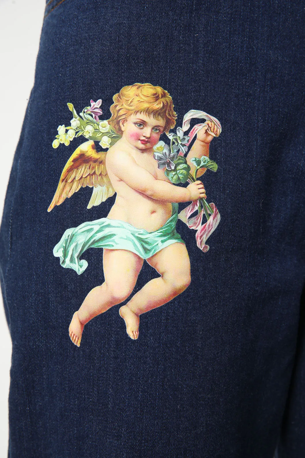 Denim Cherub Print Jean