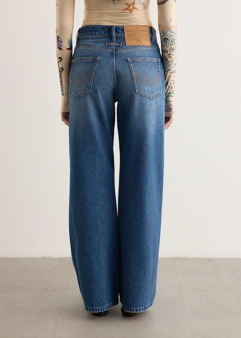 Denim Jeans with Button Details