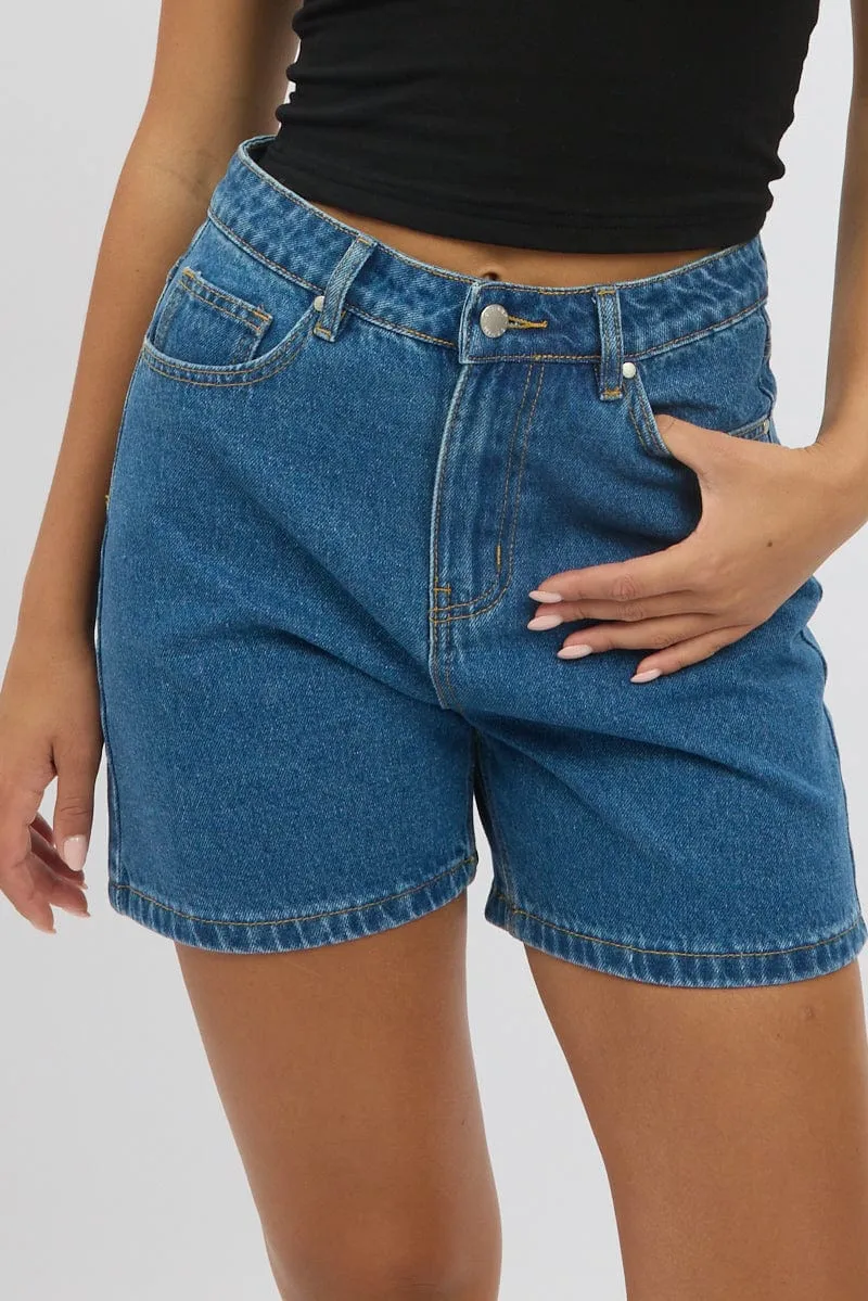 Denim Jorts High Rise