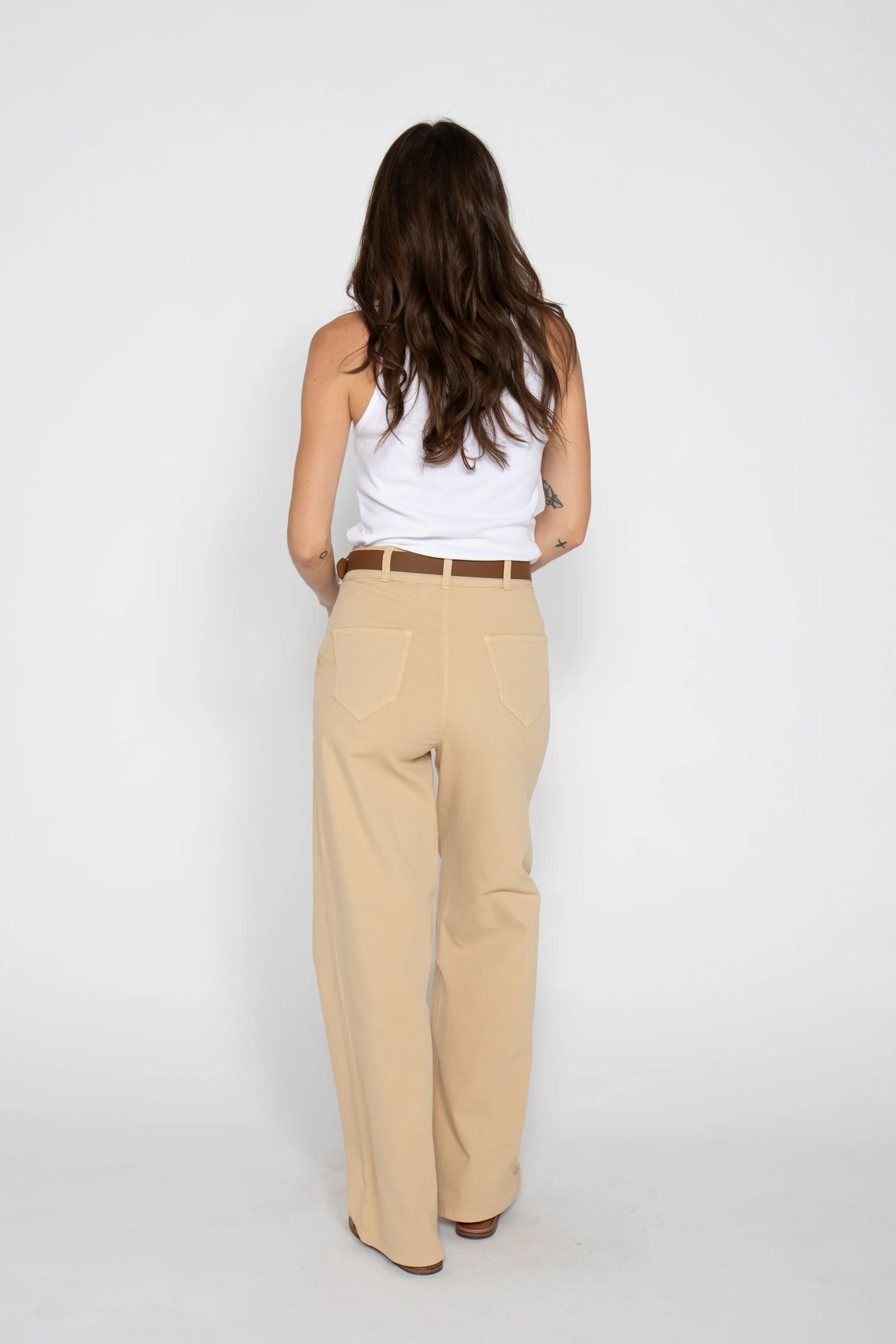 Flora Stretch Trouser Almond Buff