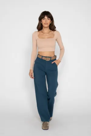 Flora Stretch Trouser Majolica Blue