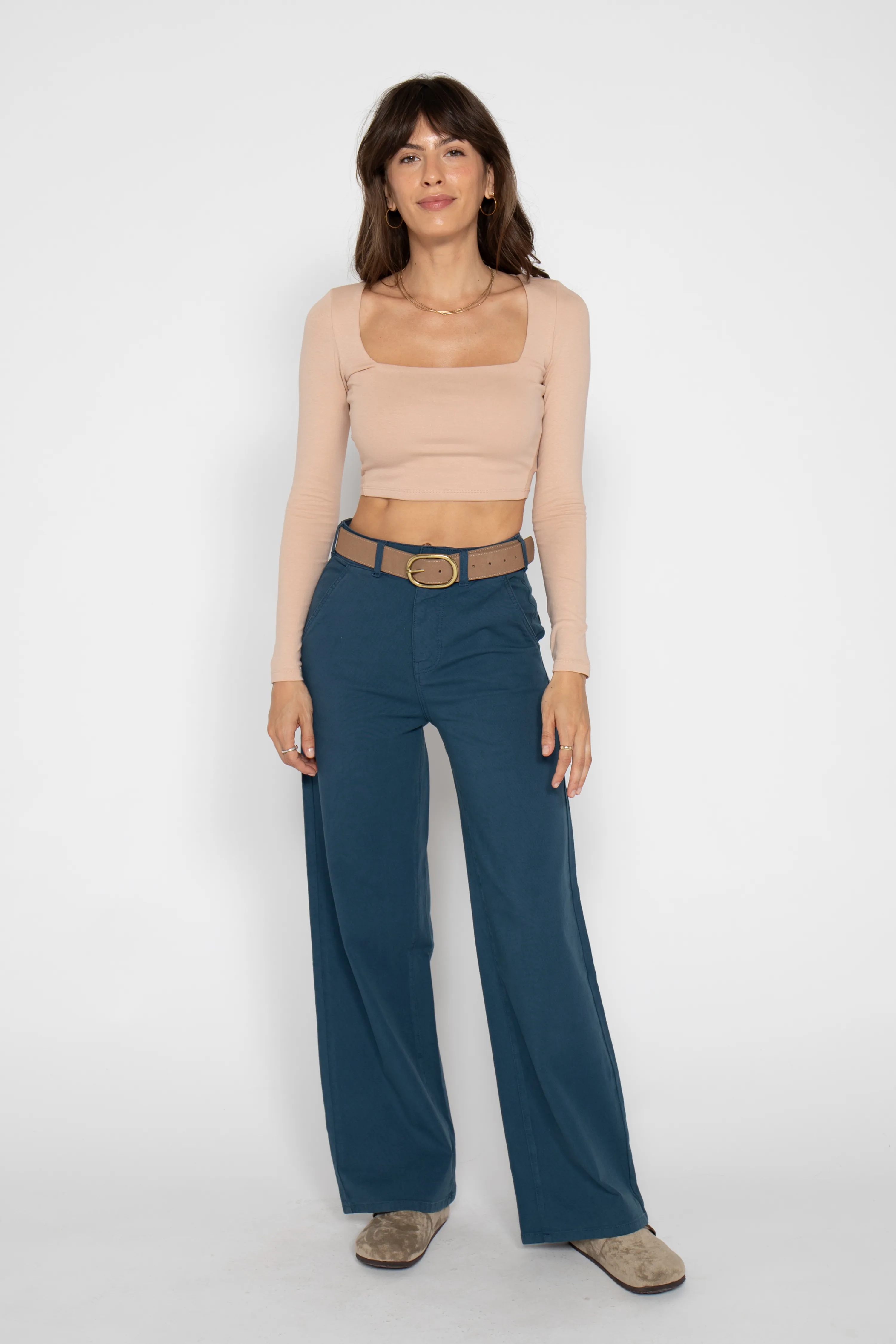 Flora Stretch Trouser Majolica Blue