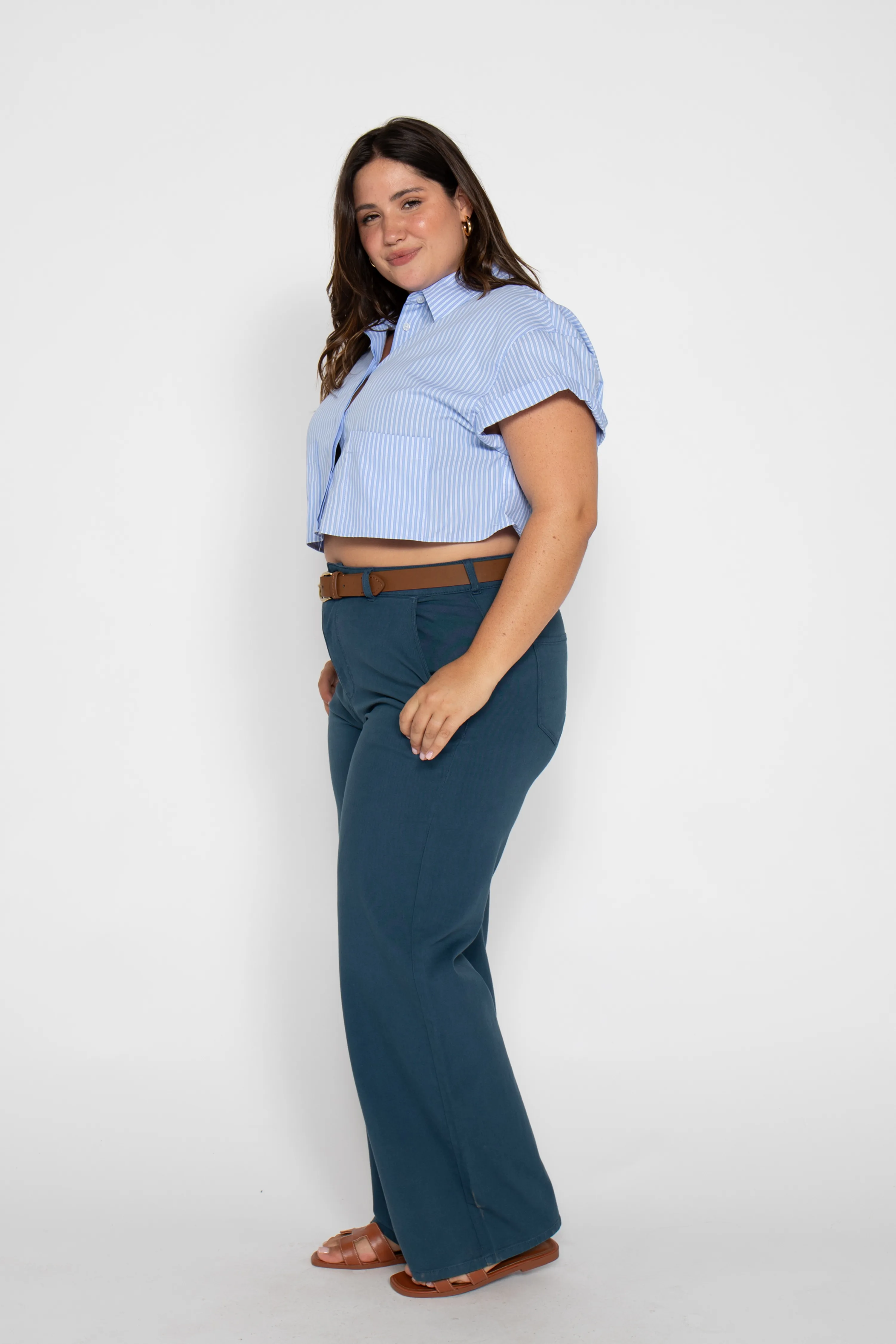 Flora Stretch Trouser Majolica Blue