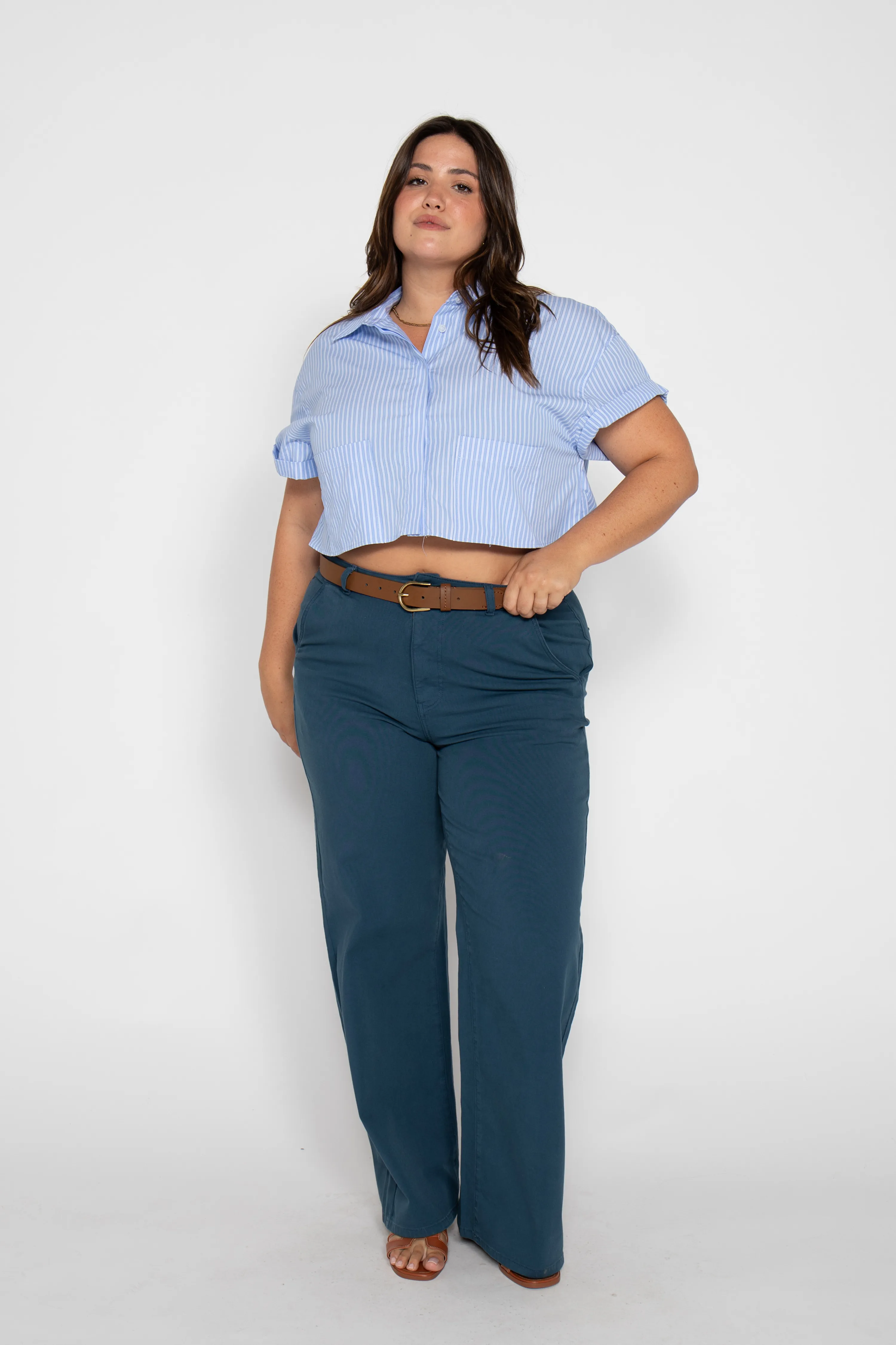 Flora Stretch Trouser Majolica Blue