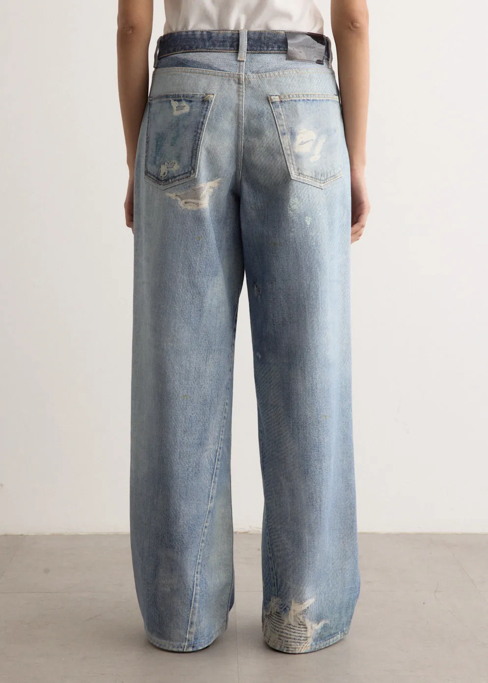Full Cut Digital Print Denim Jeans