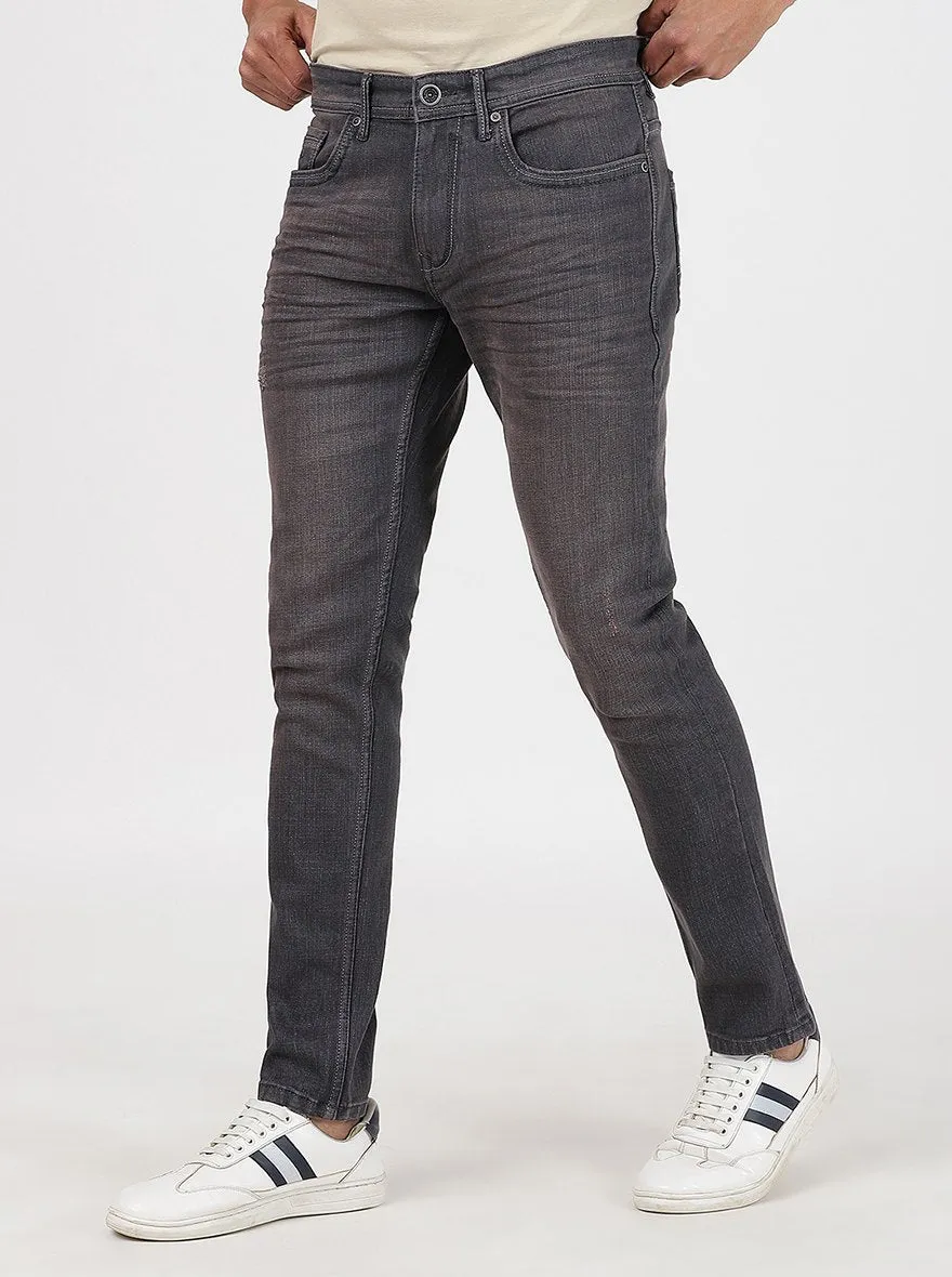 Grey Washed Slim Fit Jeans | JadeBlue