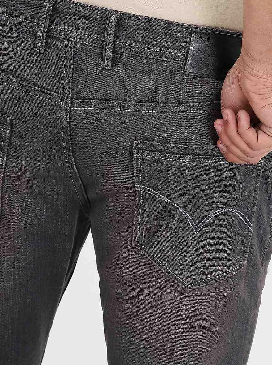 Grey Washed Slim Fit Jeans | JadeBlue