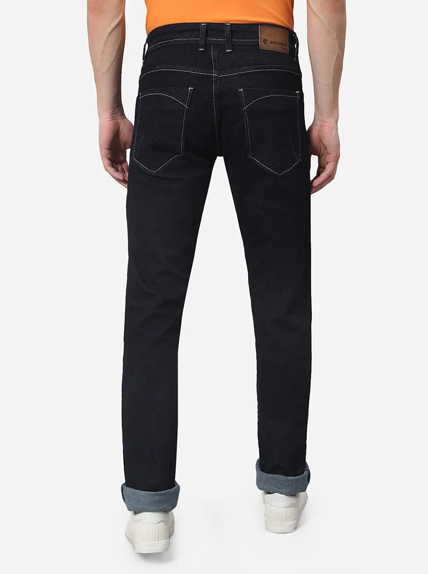 Indigo Blue Washed Narrow Fit Jeans | Greenfibre