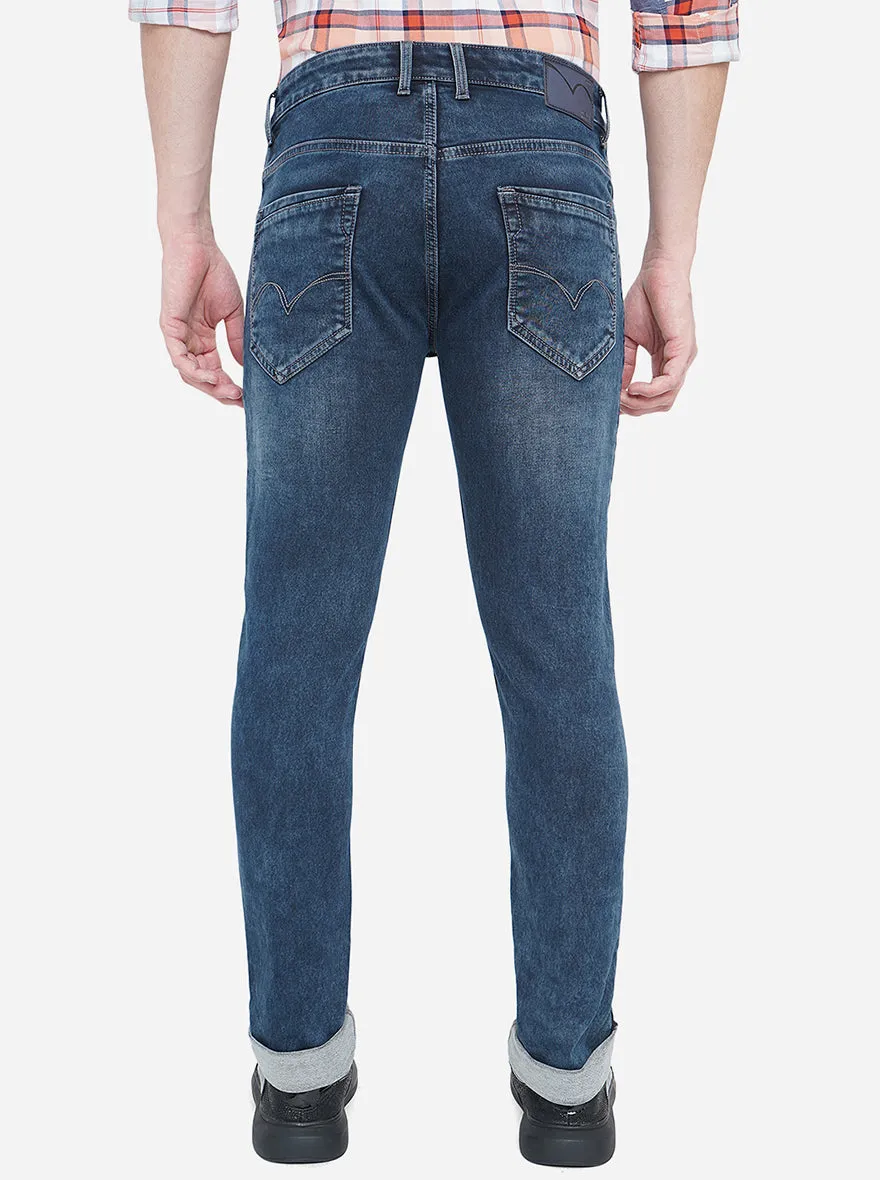 Ink Blue Washed Slim Fit Jeans | JadeBlue