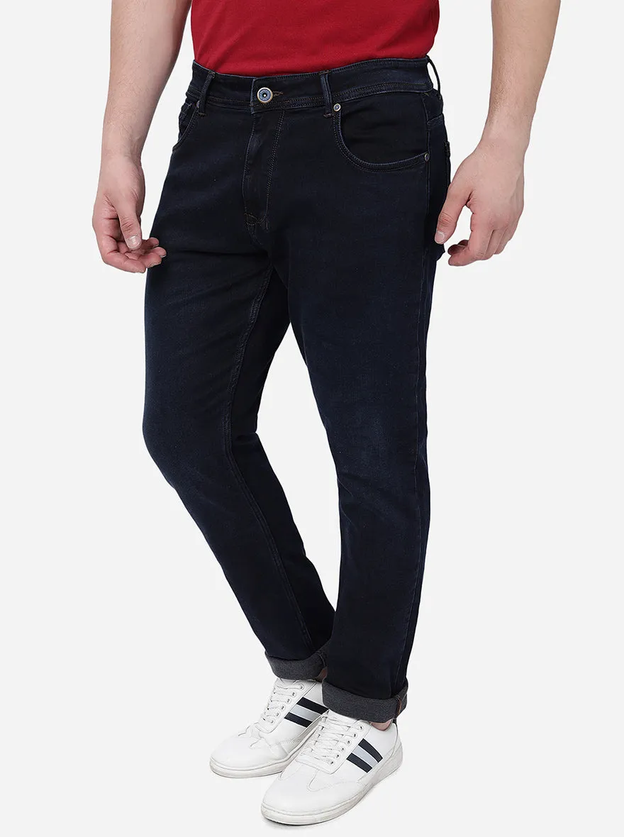 Ink Blue Washed Straight Fit Jeans | JadeBlue