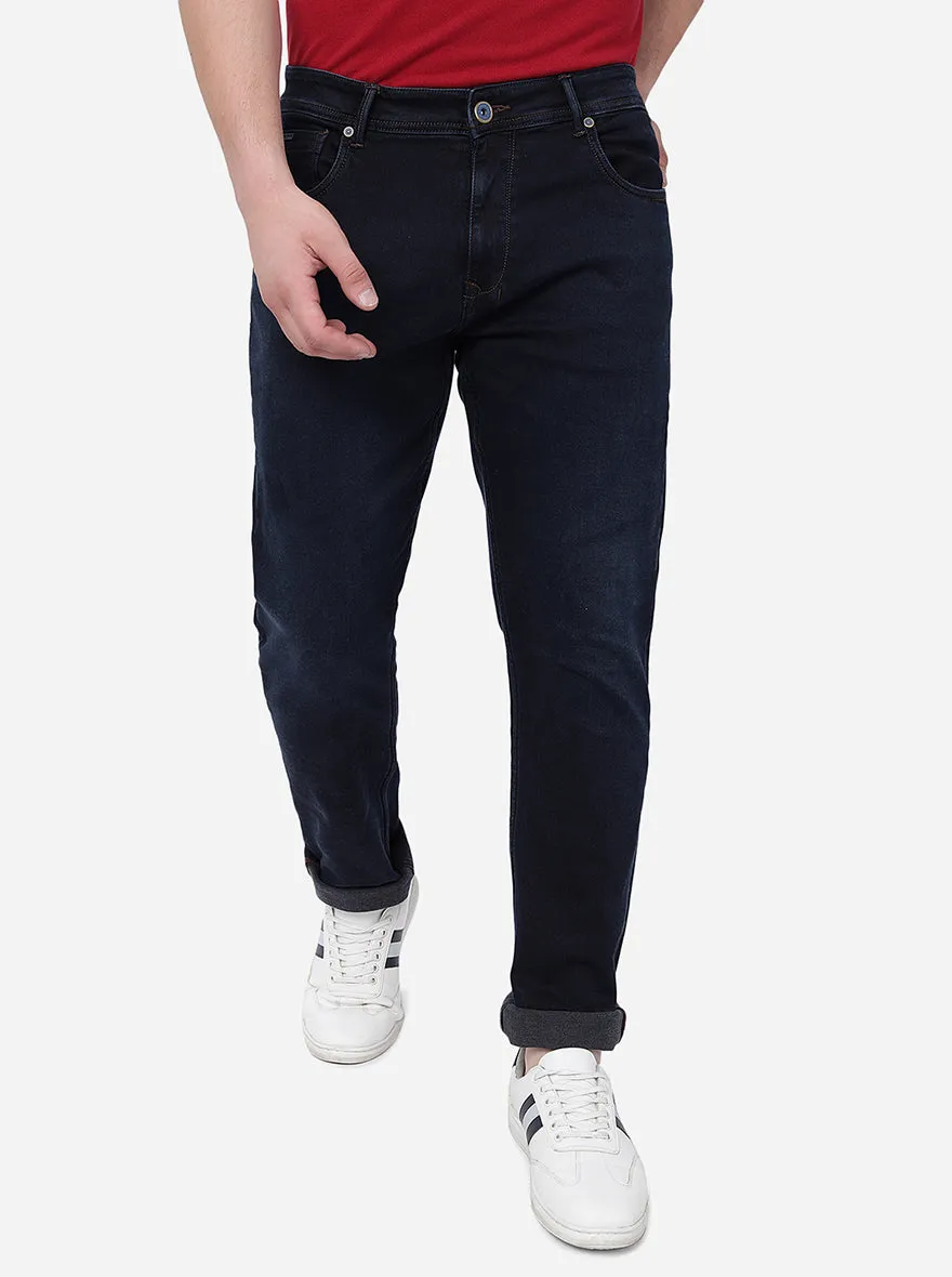 Ink Blue Washed Straight Fit Jeans | JadeBlue