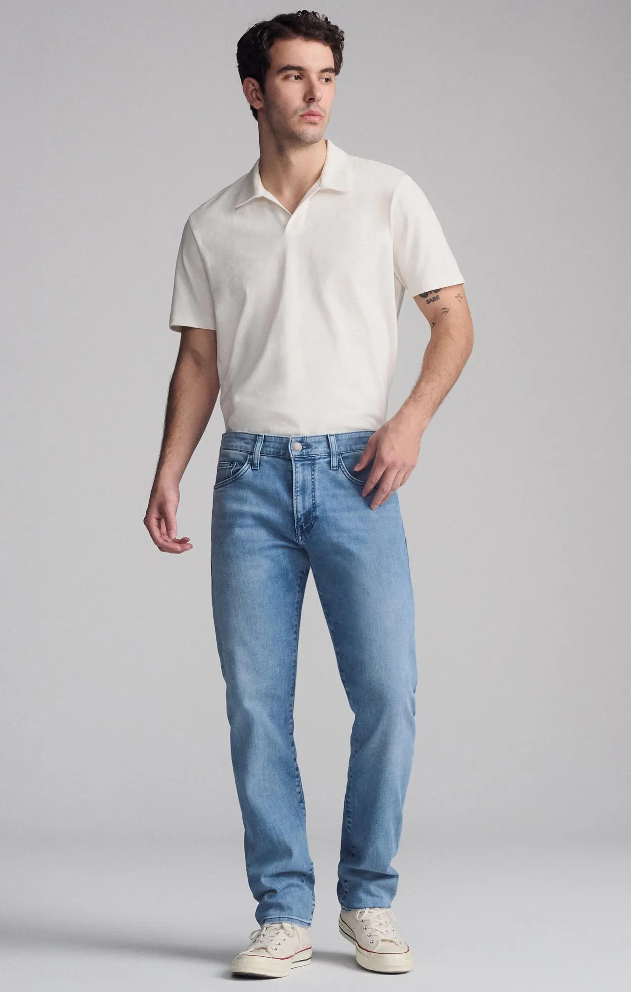 JAKE SLIM LEG IN LIGHT TONAL BRUSHED SUPERMOVE