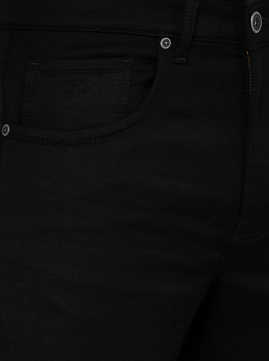 Jet Black Washed Slim Fit Jeans | JadeBlue