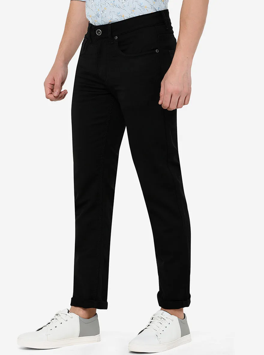 Jet Black Washed Slim Fit Jeans | JadeBlue
