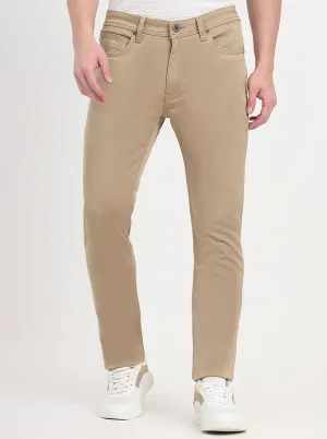 Khaki Washed Slim Fit Jeans | JadeBlue