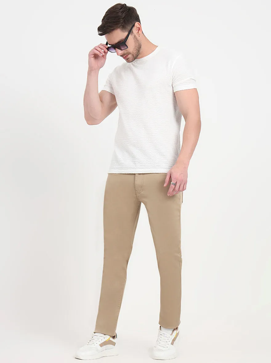 Khaki Washed Slim Fit Jeans | JadeBlue