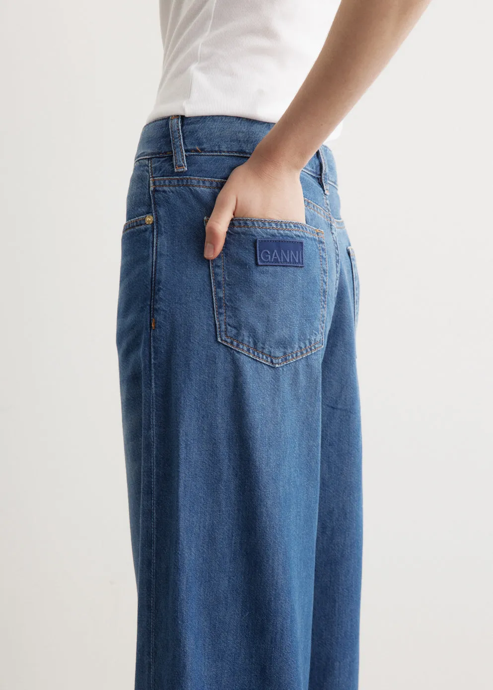 Light Denim Wide Jeans