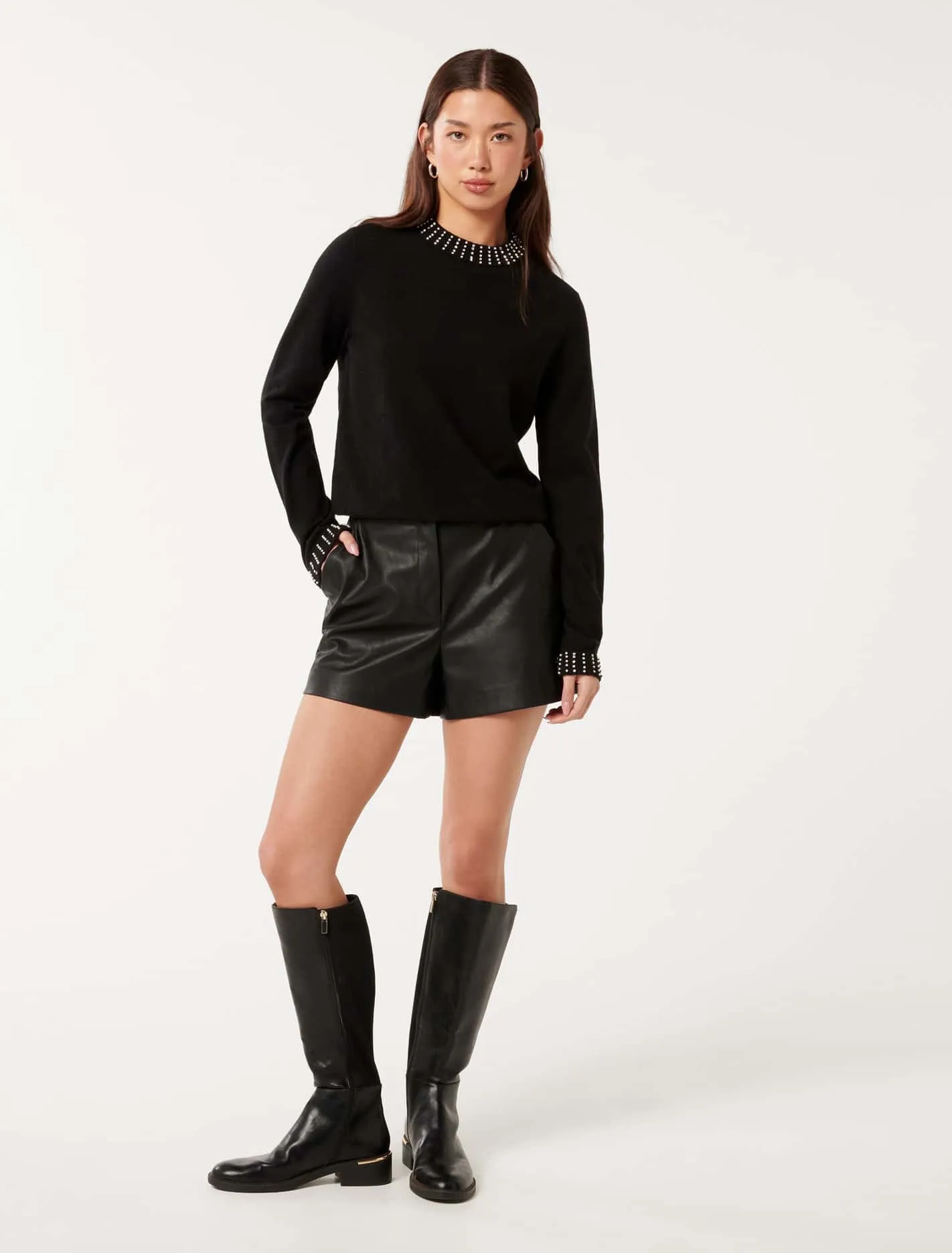 Lonnie Vegan Leather Shorts
