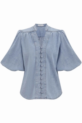 Lucky Denim Blouse
