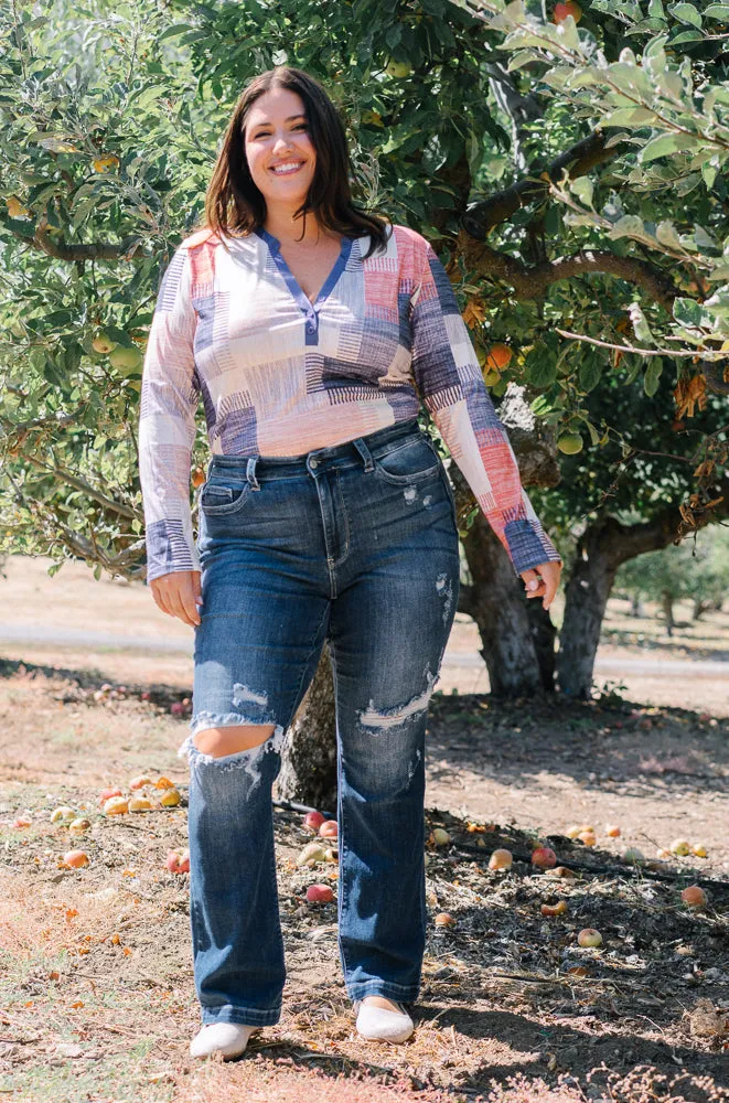Lucy Mid Rise Hand Sand & Mildly Distressed Bootcut Jeans - PLUS