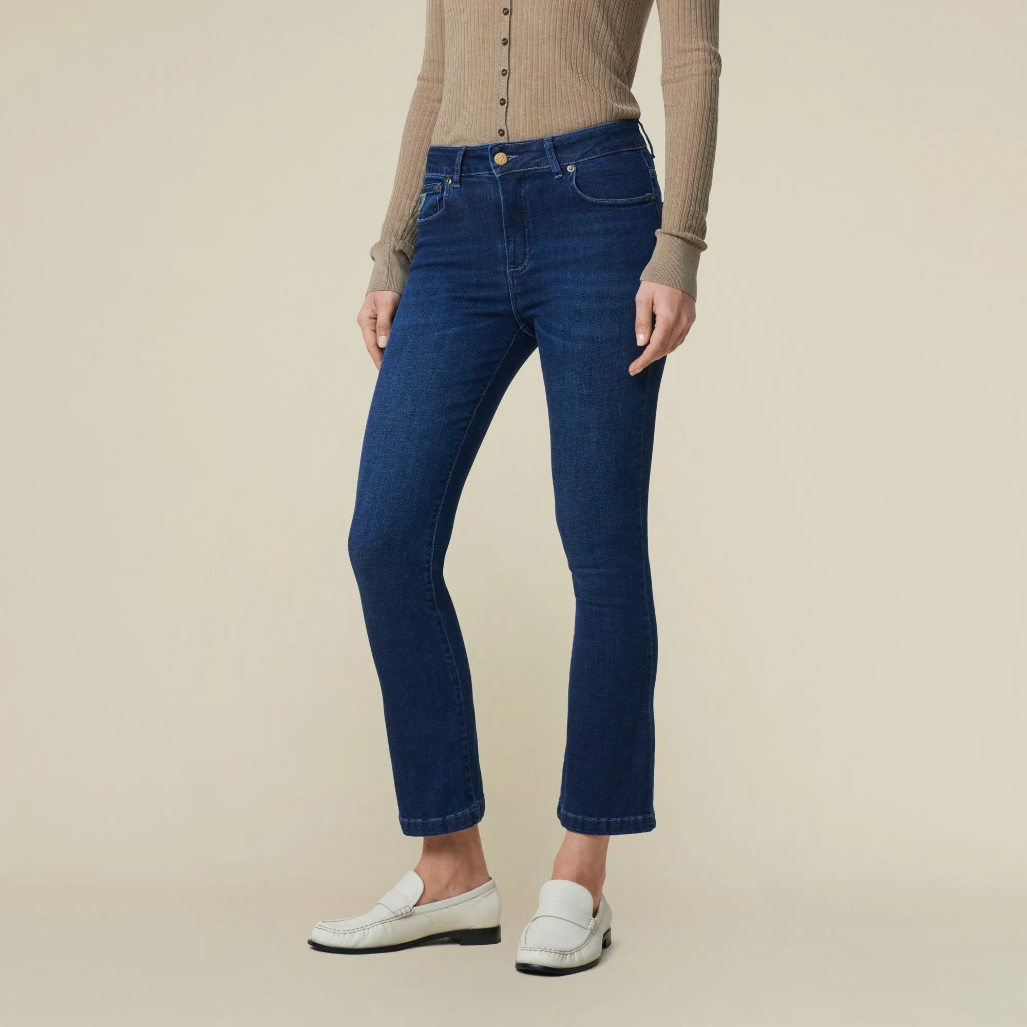 Marbella Marconi Mist - Mid Rise Flare