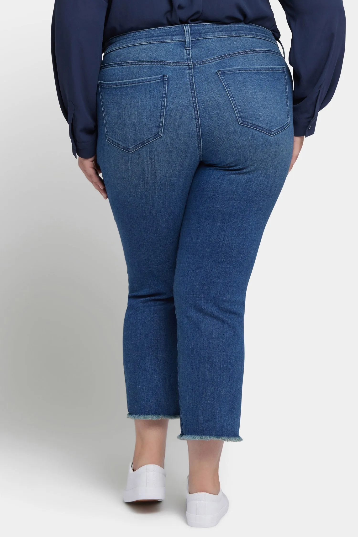 Marilyn Straight Ankle Jeans In Plus Size - Blue Ridge