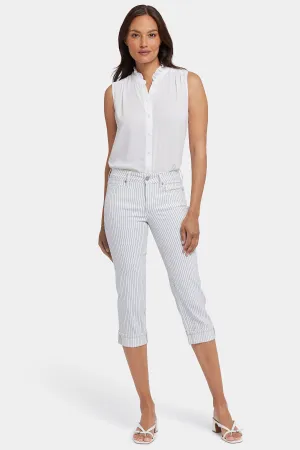 Marilyn Straight Crop Jeans In Petite - Palencia Stripe