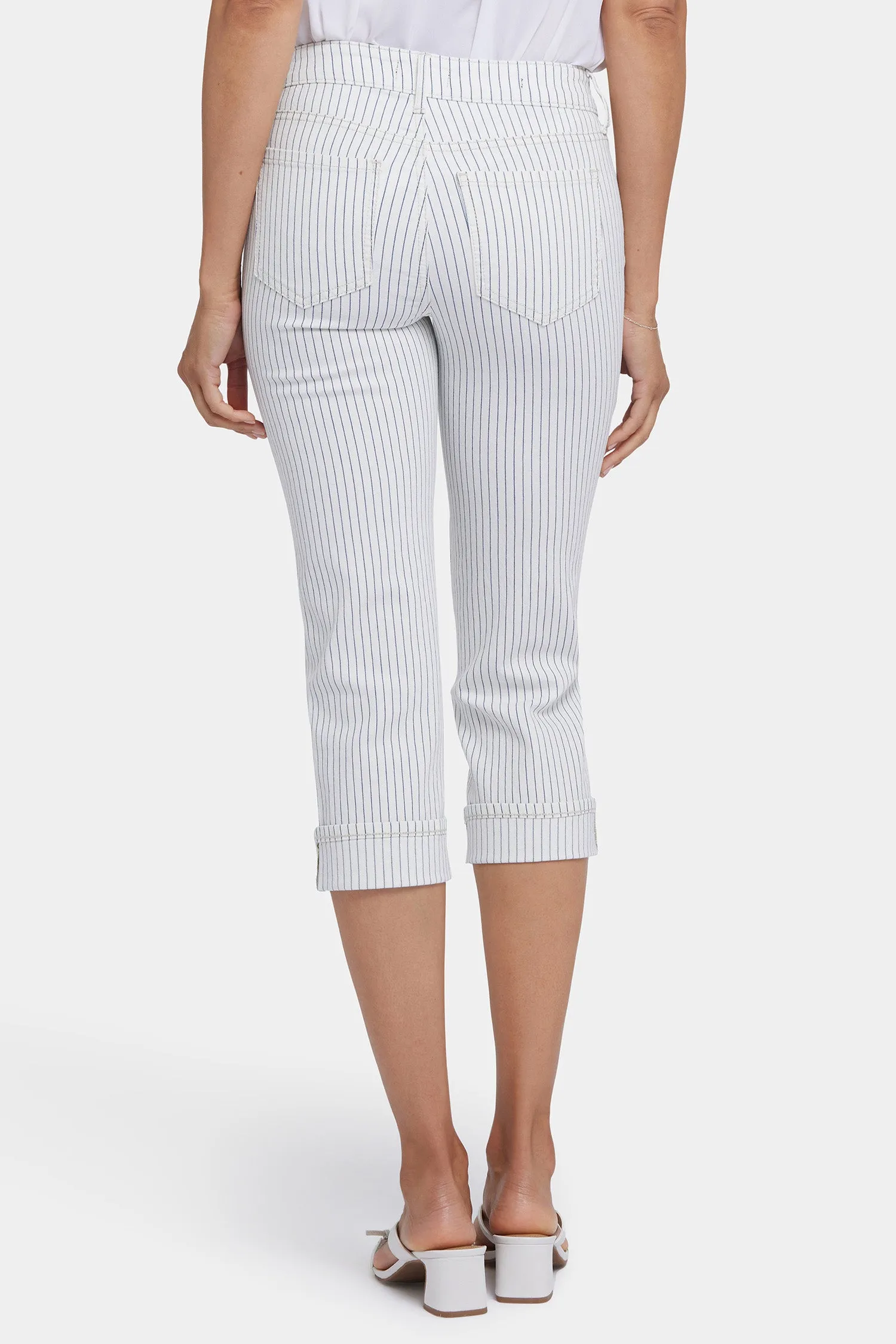 Marilyn Straight Crop Jeans In Petite - Palencia Stripe