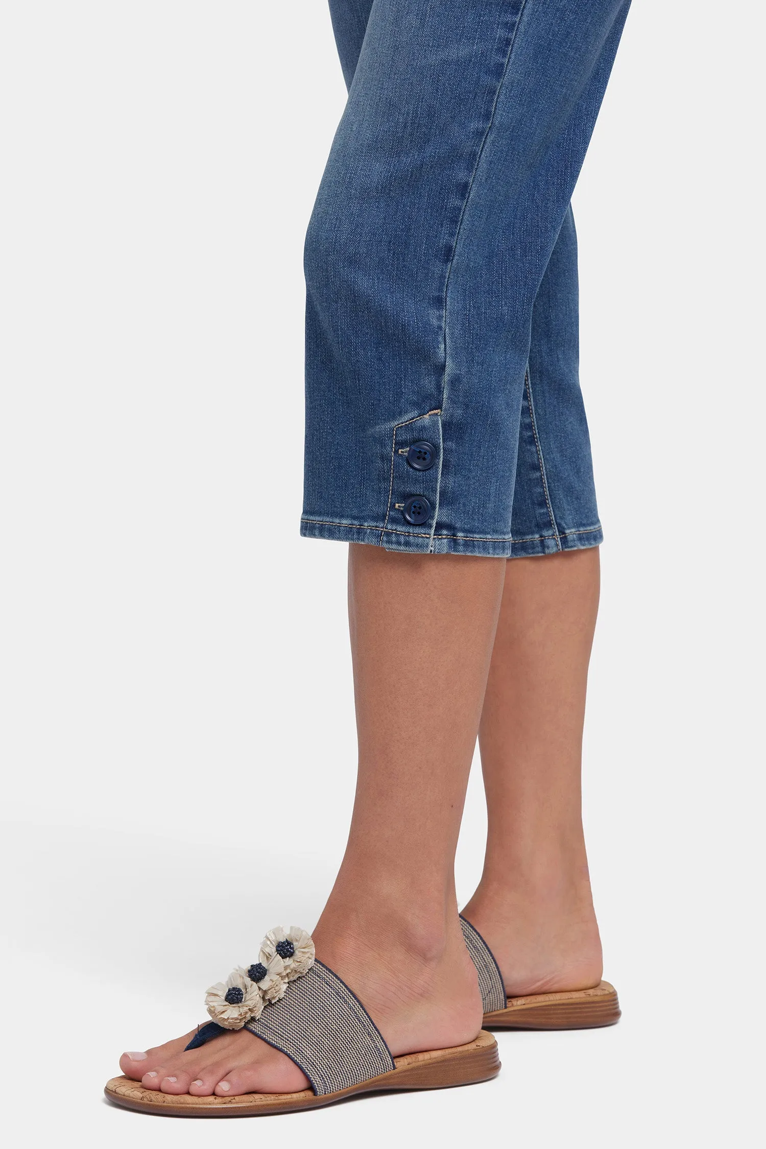 Marilyn Straight Crop Jeans In Petite - Valencia Surf