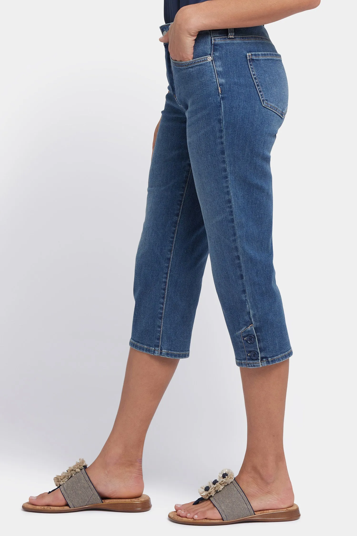 Marilyn Straight Crop Jeans In Petite - Valencia Surf