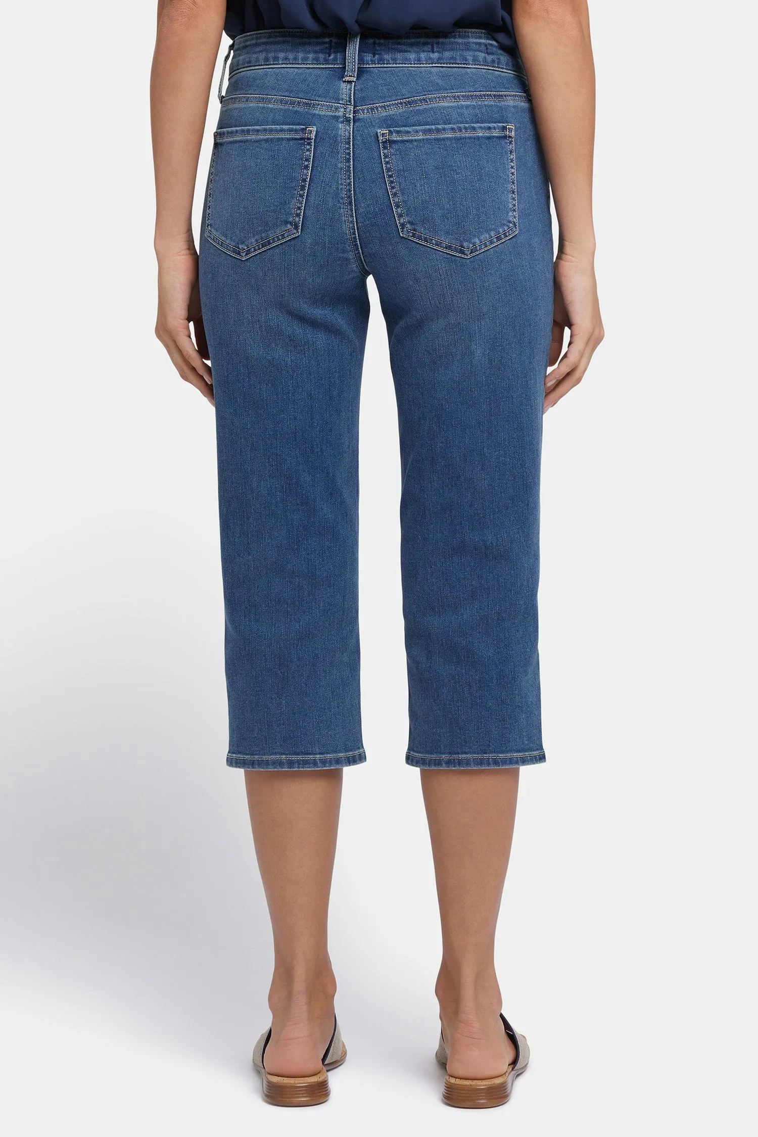 Marilyn Straight Crop Jeans In Petite - Valencia Surf