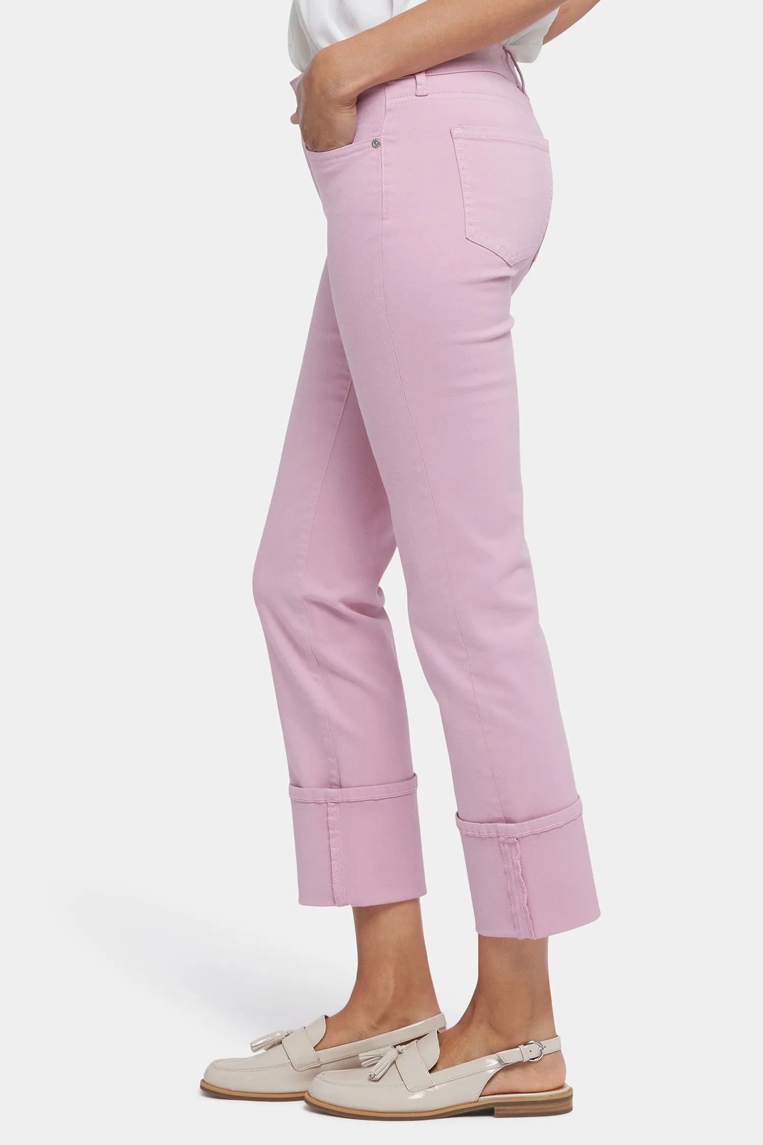 Marilyn Straight Jeans In Petite - Pink Nectar